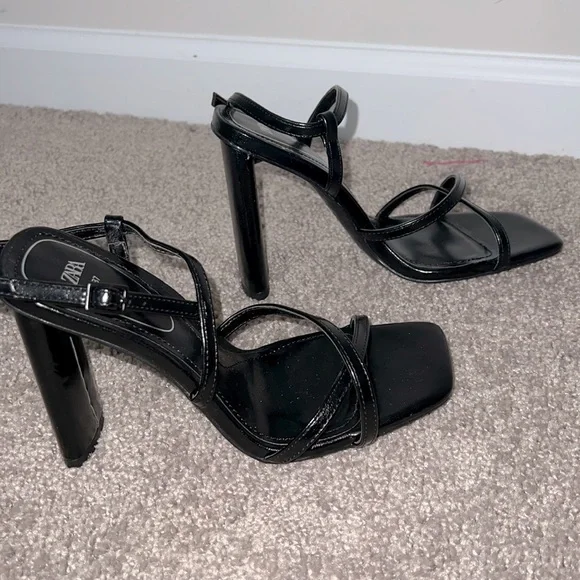 Zara | Shoes | Zara High Heeled Strapped Sandal | Poshmark